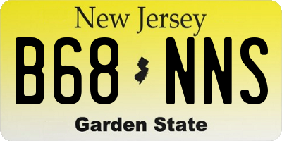 NJ license plate B68NNS