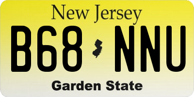 NJ license plate B68NNU