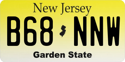 NJ license plate B68NNW