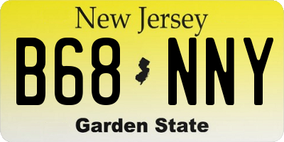 NJ license plate B68NNY