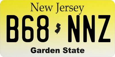 NJ license plate B68NNZ