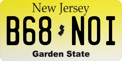 NJ license plate B68NOI