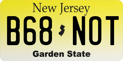 NJ license plate B68NOT