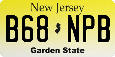 NJ license plate B68NPB