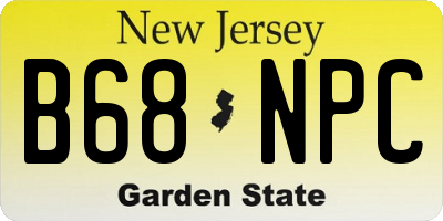 NJ license plate B68NPC