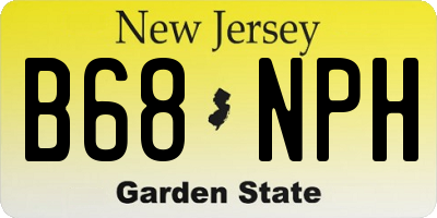 NJ license plate B68NPH