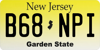 NJ license plate B68NPI