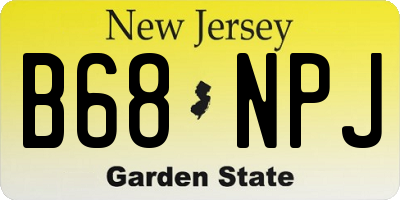 NJ license plate B68NPJ