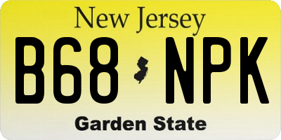 NJ license plate B68NPK