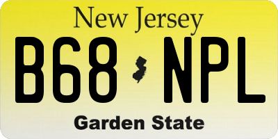 NJ license plate B68NPL