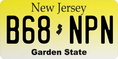 NJ license plate B68NPN
