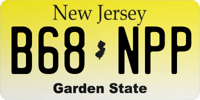 NJ license plate B68NPP