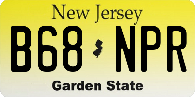 NJ license plate B68NPR