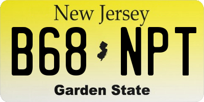 NJ license plate B68NPT