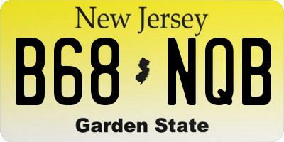 NJ license plate B68NQB