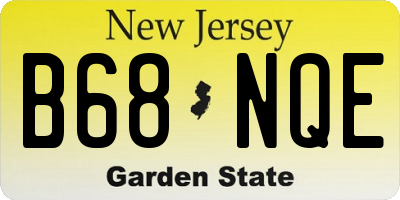 NJ license plate B68NQE