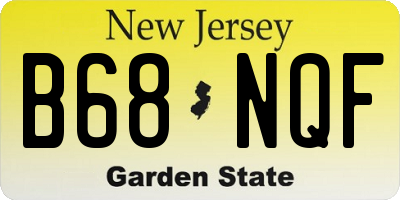 NJ license plate B68NQF