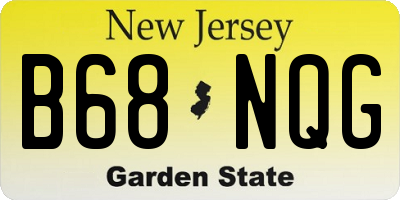 NJ license plate B68NQG