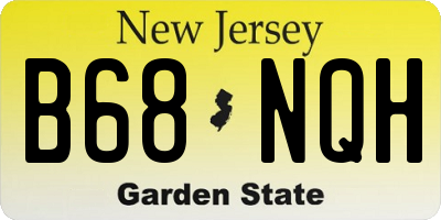 NJ license plate B68NQH