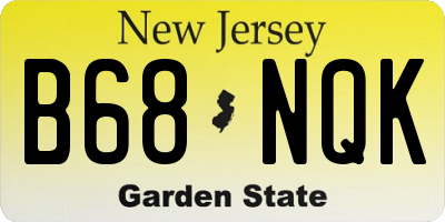 NJ license plate B68NQK