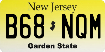 NJ license plate B68NQM