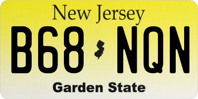 NJ license plate B68NQN