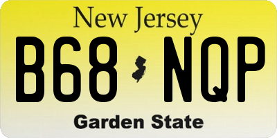NJ license plate B68NQP