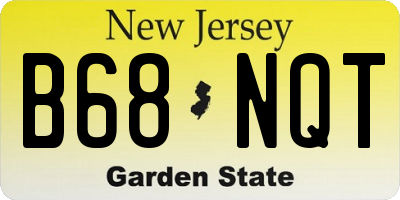 NJ license plate B68NQT