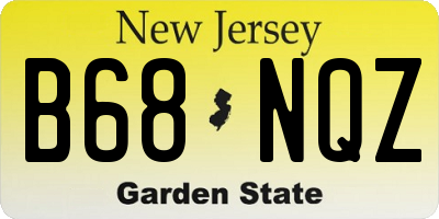 NJ license plate B68NQZ