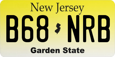 NJ license plate B68NRB