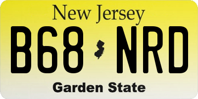 NJ license plate B68NRD