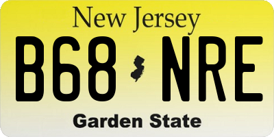 NJ license plate B68NRE