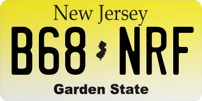 NJ license plate B68NRF