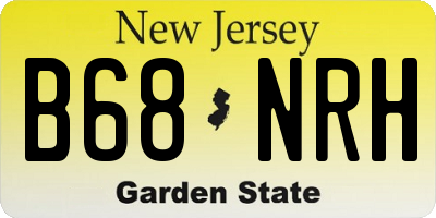 NJ license plate B68NRH