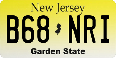 NJ license plate B68NRI