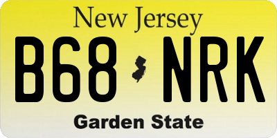NJ license plate B68NRK