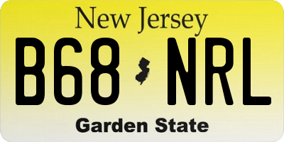 NJ license plate B68NRL