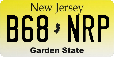 NJ license plate B68NRP