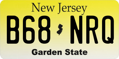 NJ license plate B68NRQ