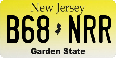 NJ license plate B68NRR