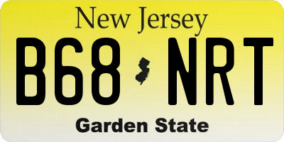 NJ license plate B68NRT