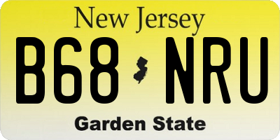 NJ license plate B68NRU
