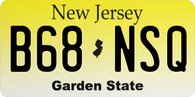 NJ license plate B68NSQ