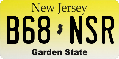 NJ license plate B68NSR