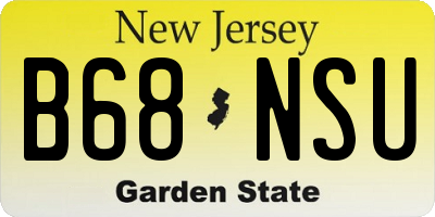 NJ license plate B68NSU