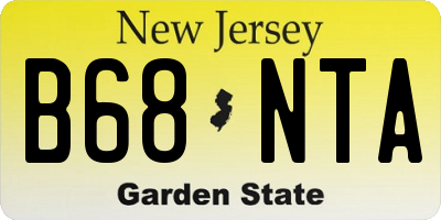 NJ license plate B68NTA