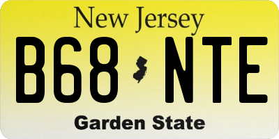 NJ license plate B68NTE