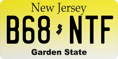 NJ license plate B68NTF