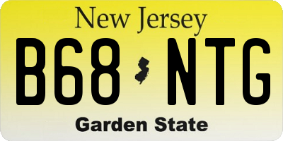 NJ license plate B68NTG