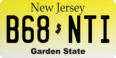 NJ license plate B68NTI